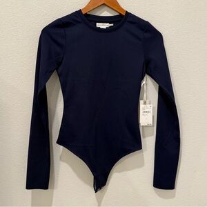 GOOD AMERICAN ; Navy Long Sleeve Scuba Body Suit ; Never worn ; New with tags